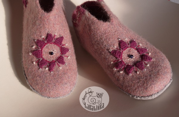 Felted slippers Nordic winter